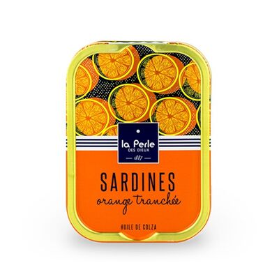 Sardines à l'huile de colza et à l'orange tranchée