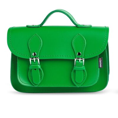 Micro Satchel Plus in pelle fatta a mano - Verde