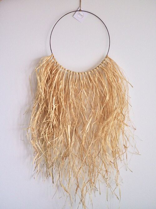 Boho Raffia Wreath | Raffia Wall Hanging | 30cm