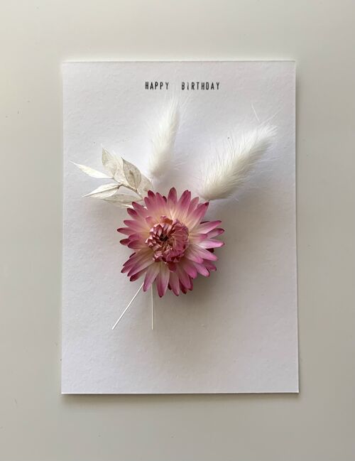 Dried flower card | Birthday Card