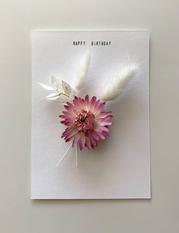 Carte de fleurs séchées | Carte d'anniversaire 1