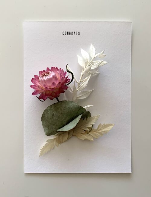 Dried flower card | Congratulations card