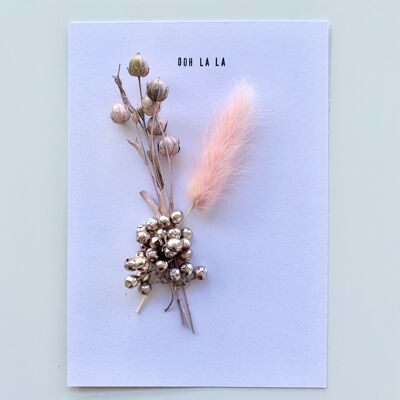 tarjeta de felicitación seca de la flor | Oh La Laa