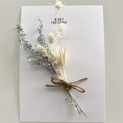 Cartolina di Natale con fiori secchi | Buon Natale 3