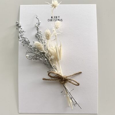 Cartolina di Natale con fiori secchi | Buon Natale 3