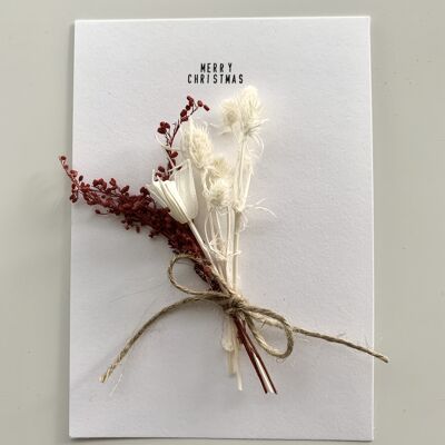 Carte de Noël de fleurs séchées | Joyeux Noël 4