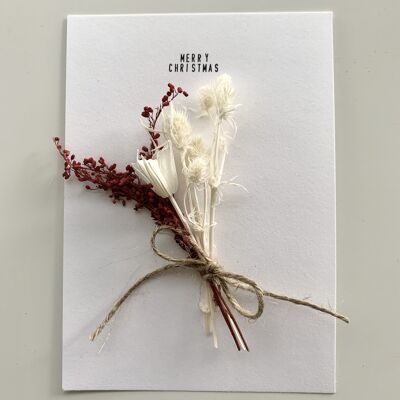 Cartolina di Natale con fiori secchi | Buon Natale 4