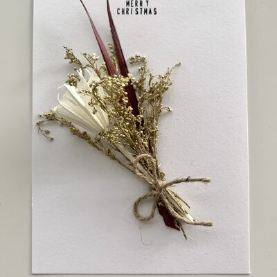 Cartolina di Natale con fiori secchi | Buon Natale 7