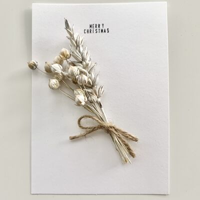 Cartolina di Natale con fiori secchi | Buon Natale 8