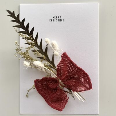 Getrocknete Blumen-Weihnachtskarte | Frohe Weihnachten 10