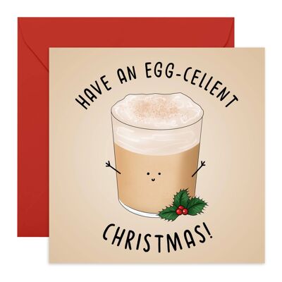 tenga una tarjeta de Navidad Egg-cellent | Respetuoso con el medio ambiente, fabricado en el Reino Unido.