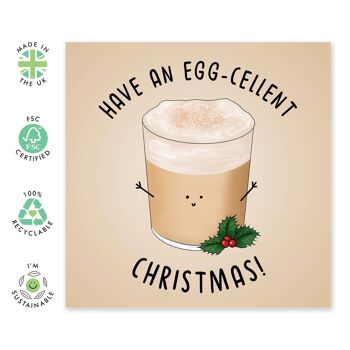 Avoir une carte de Noël Egg-cellent | Respectueux de l'environnement, fabriqué au Royaume-Uni 2