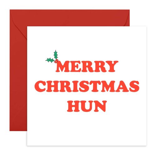 Merry Christmas Hun Card | Eco-Friendly, Made in UK