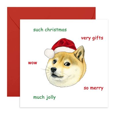 Dog Christmas Thoughts Funny Card | Eco-Friendly, UK made