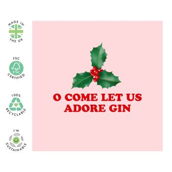 Adorons la carte de Noël Gin | Respectueux de l'environnement, fabriqué au Royaume-Uni 2