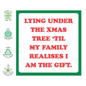 Je suis la carte de Noël cadeau | Respectueux de l'environnement, fabriqué au Royaume-Uni 2