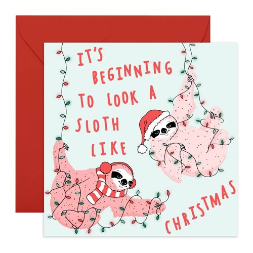 Beginning To Look A Sloth Like Christmas Card | Eco-Friendly