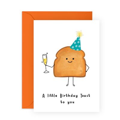 A Little Birthday Toast Cute Card | Eco-Friendly, Made in UK