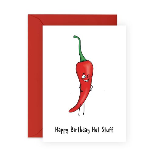 Happy Birthday Hot Stuff Card | Eco-Friendly, Made in UK
