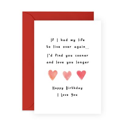 I'd Love You Longer Birthday Card | Eco-Friendly, Made in UK
