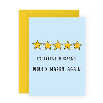 Excellent Husband Funny Card | Eco-Friendly, Made in UK