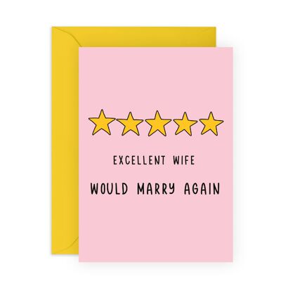 Excellent Wife Funny Card | Eco-Friendly, Made in UK