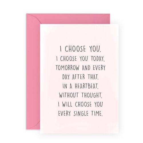 I Choose You Love Card | Eco-Friendly, Made in UK