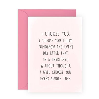 Je vous choisis Love Card | Respectueux de l'environnement, fabriqué au Royaume-Uni