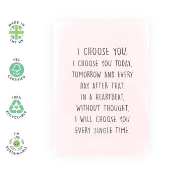 Je vous choisis Love Card | Respectueux de l'environnement, fabriqué au Royaume-Uni 2