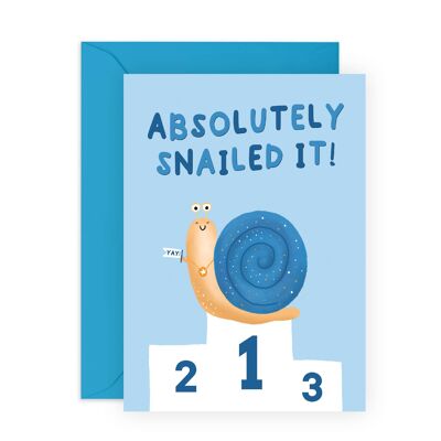 Snailed absolutamente él tarjeta de <br> Celebra su boda! Respetuoso con el medio ambiente, fabricado en el Reino Unido.
