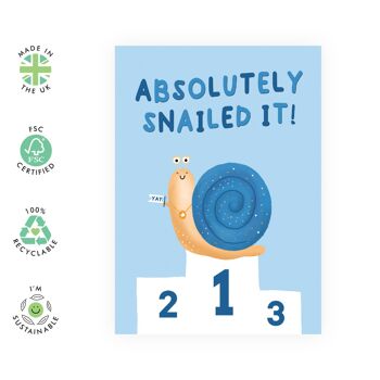 Absolument Snailed It Card | Respectueux de l'environnement, fabriqué au Royaume-Uni 2