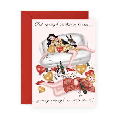 Drunk Girls Funny Greeting Card | Eco-Friendly, Made in UK
