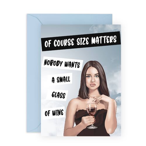 Of Course Size Matters Funny Card | Eco-Friendly, Made in UK