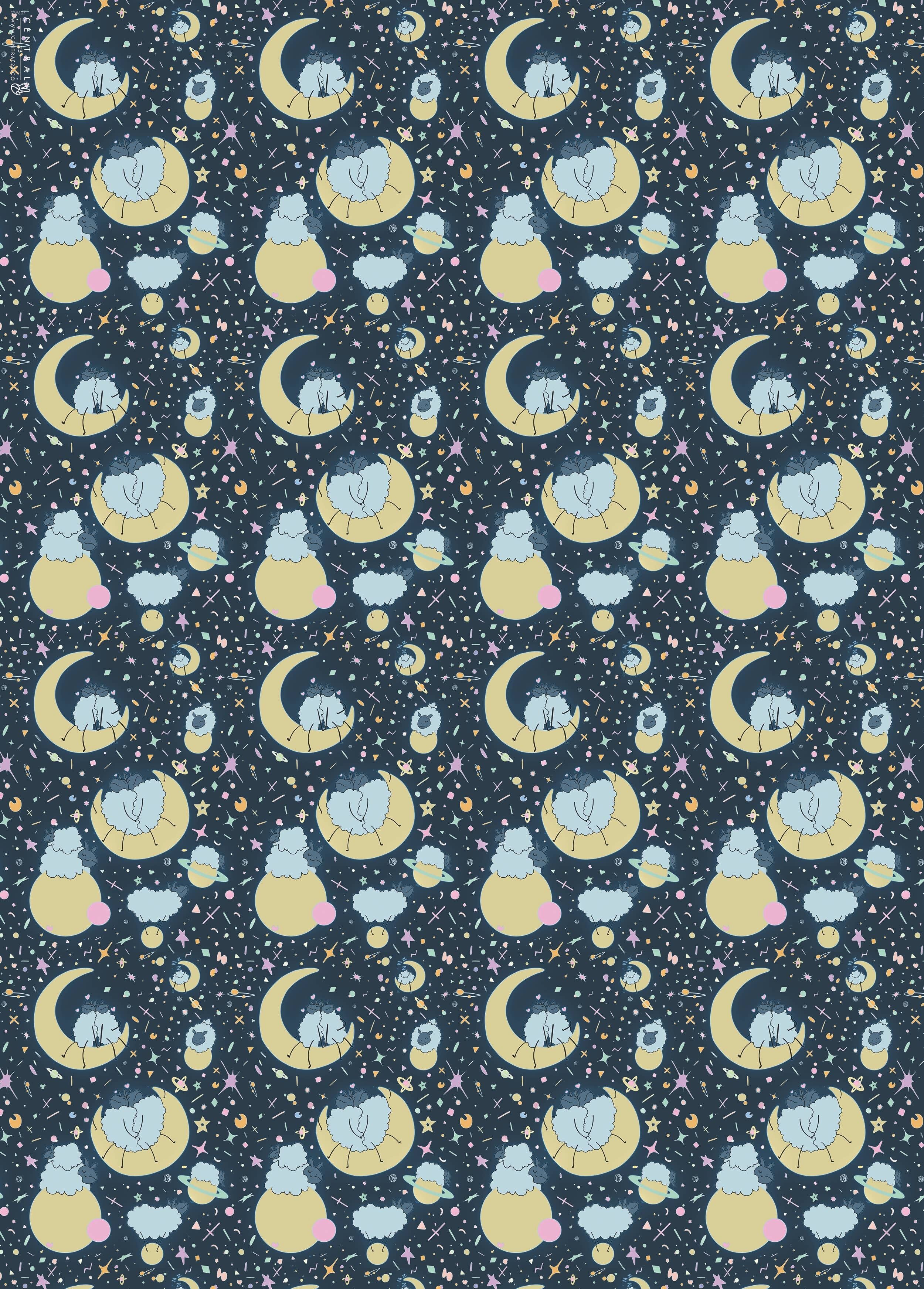 Carta da regalo per pecore assonnate | Riciclabile, prodotto nel Regno Unito