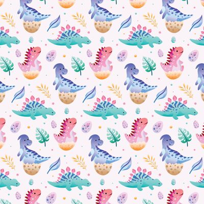 Cute Dino Eggs Wrapping Paper | Recyclable, Made in UK
