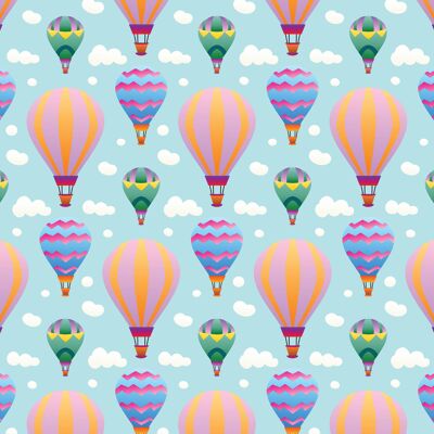 Papier cadeau montgolfière | Recyclable, fabriqué au Royaume-Uni