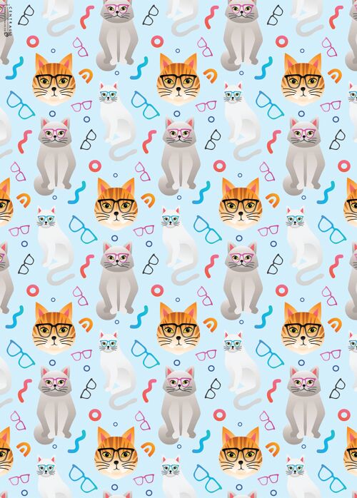 Smart Cats Wrapping Paper | Recyclable, Made in UK
