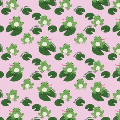 Frog & Lillies Wrapping Paper | Recyclable, Made in UK