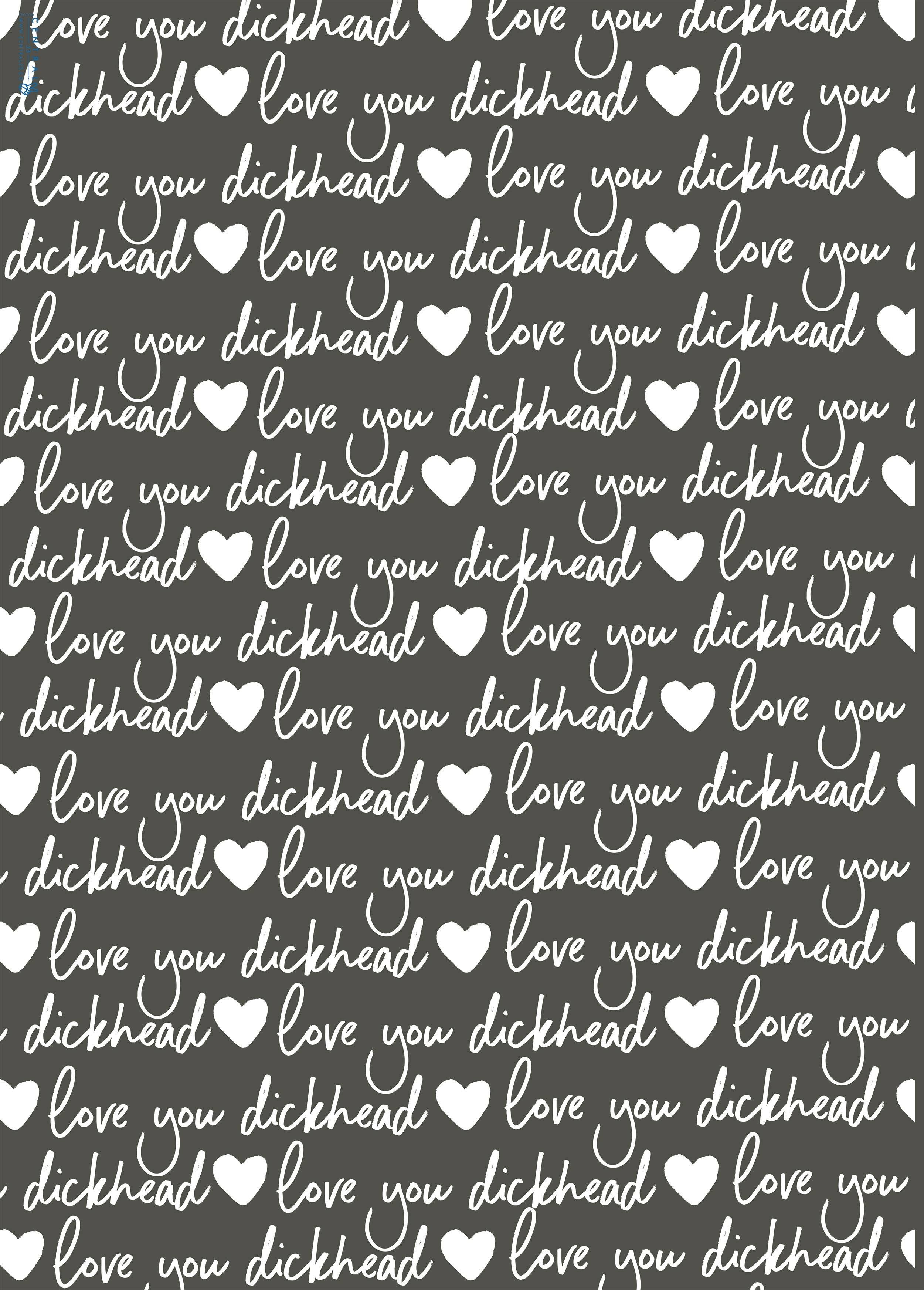 Ti amo carta da regalo testa di cazzo | Riciclabile, prodotto nel Regno Unito