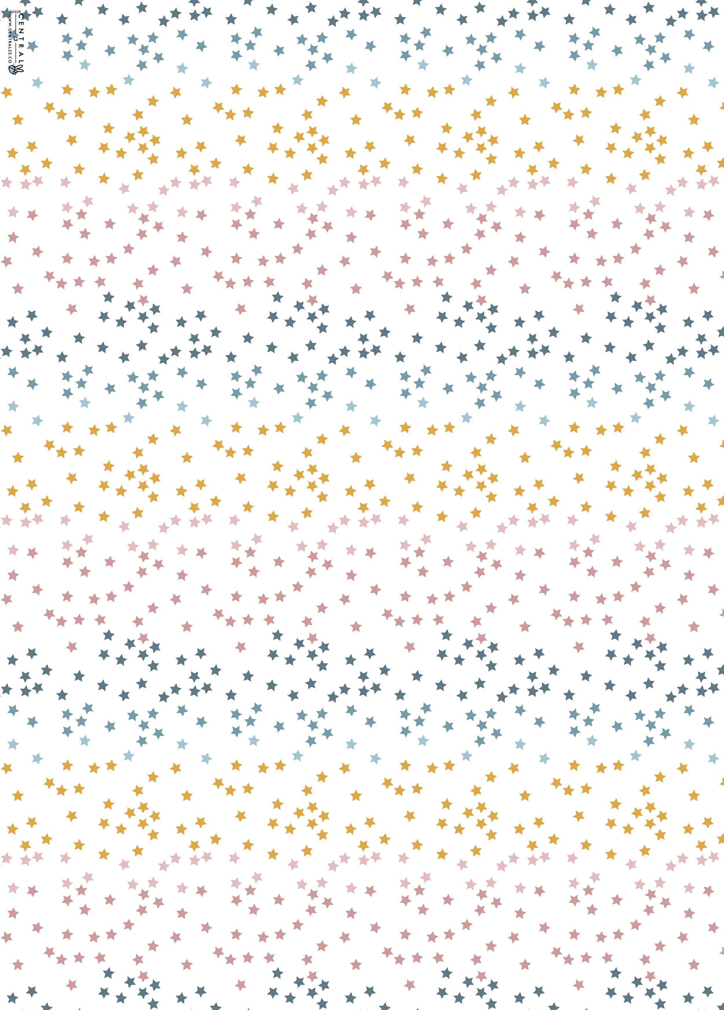 Carta da regalo con stelle colorate | Riciclabile, prodotto nel Regno Unito