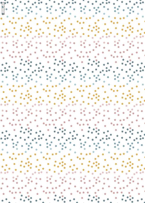 Colorful Stars Wrapping Paper | Recyclable, Made in UK