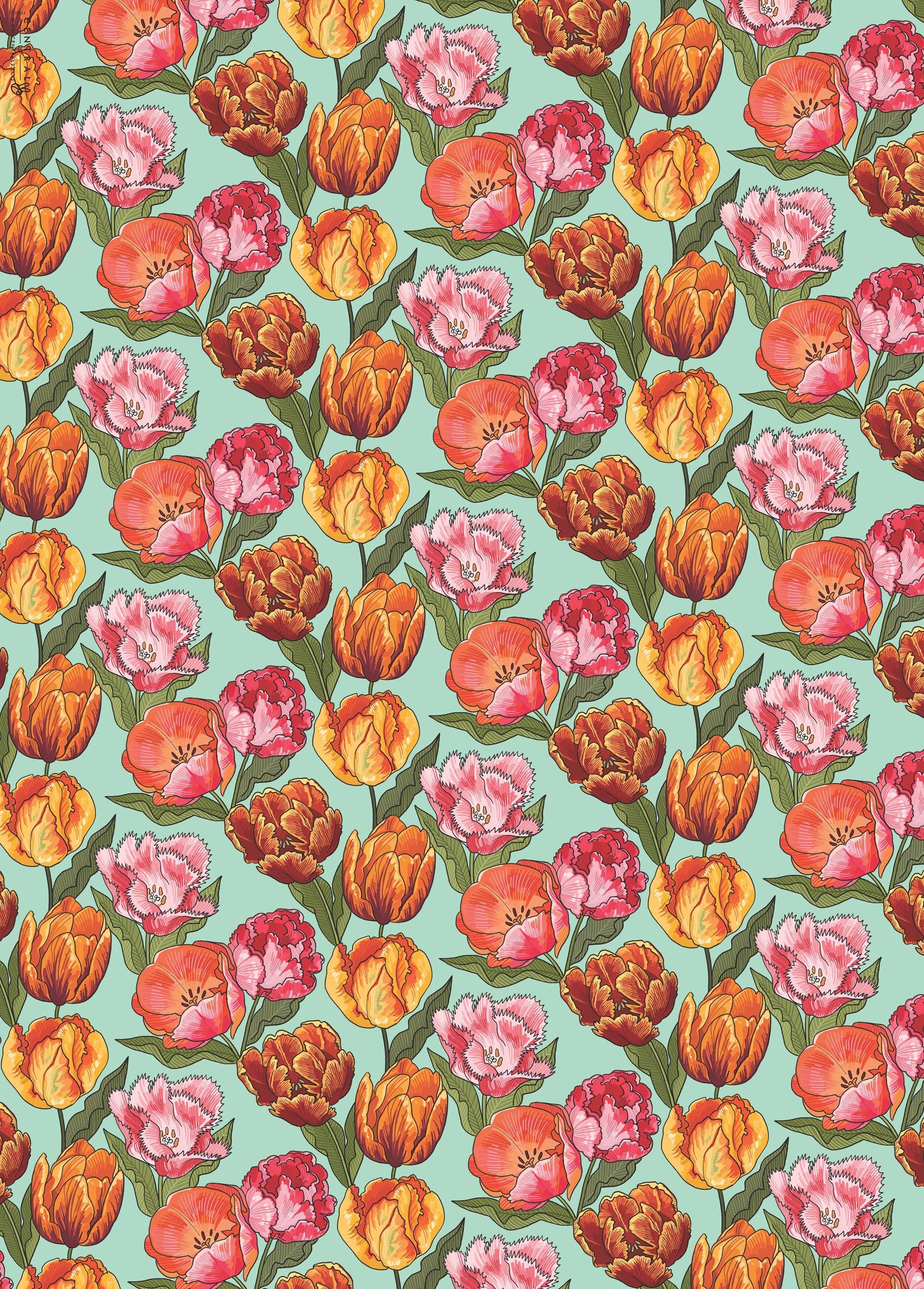 Carta da regalo grafica tulipano | Riciclabile, prodotto nel Regno Unito