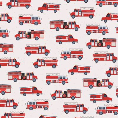 Fire Engine Wrapping Paper | Recyclable, Made in UK