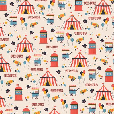 Circus Wrapping Paper | Recyclable, Made in UK