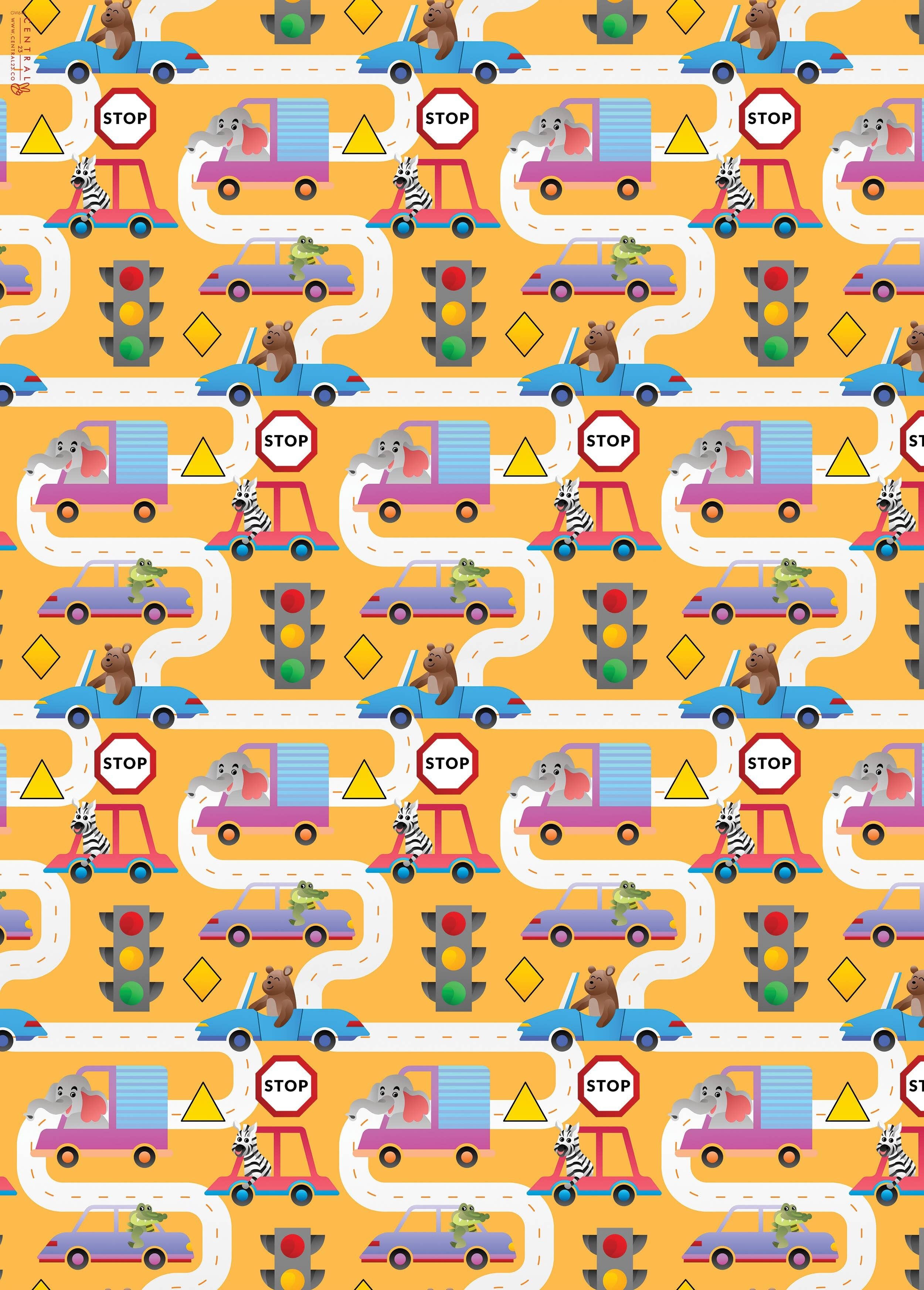 Animali in auto Carta da regalo | Riciclabile, prodotto nel Regno Unito