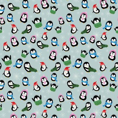 Fun Penguins Wrapping Paper | Recyclable, Made in UK