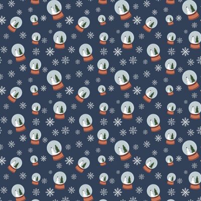 Snowglobe Wrapping Paper | Recyclable, Made in UK