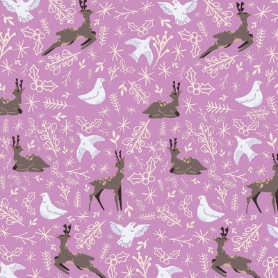 Deers & Doves Wrapping Paper | Recyclable, Made in UK