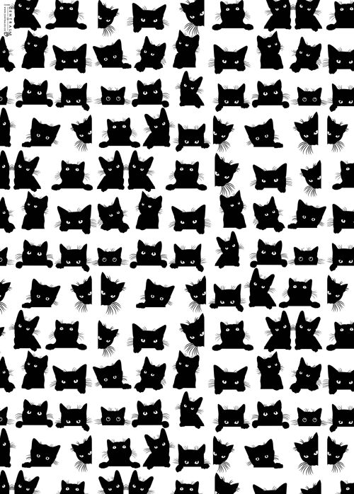 Black Cat Wrapping Paper | Recyclable, Made in UK