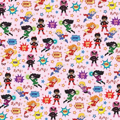 Super Girls Wrapping Paper | Recyclable, Made in UK